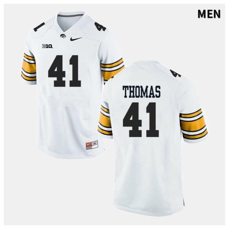 Men's Iowa Hawkeyes NCAA #41 Drew Thomas White Authentic Nike Alumni Stitched College Football Jersey CY34S54OR